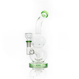 Side view of Hemper Tornado Vortex 6-inch bong showing vortex globe chamber and angled mouthpiece.