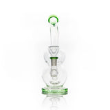 Front view of Hemper Tornado Vortex mini bong highlighting double-globe body, base and 14.5 mm bowl joint.