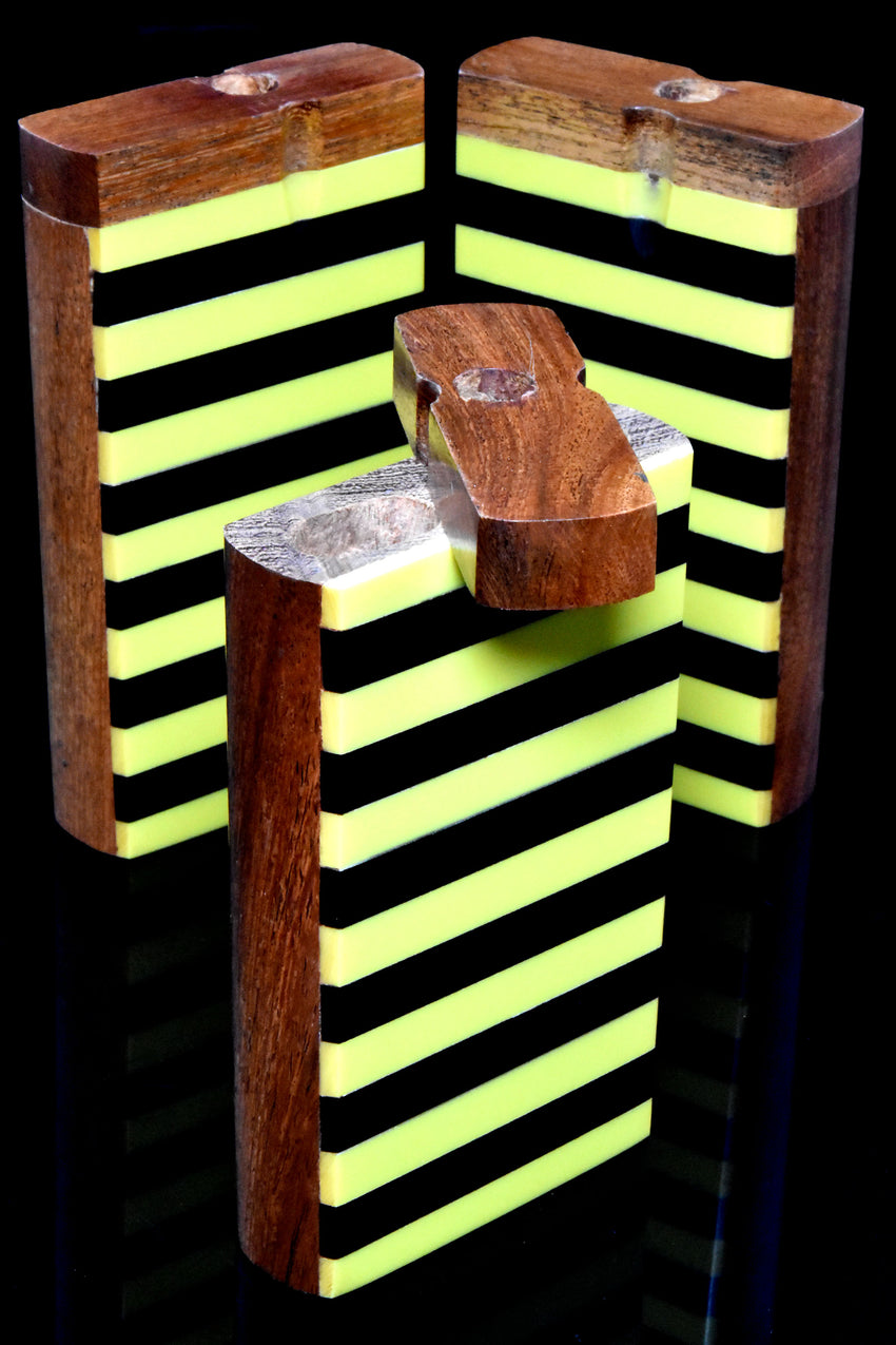 Large Black and Yellow Striped Dugout - W0259