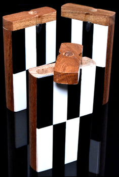 Large Black and White Checkered Dugout - W0260