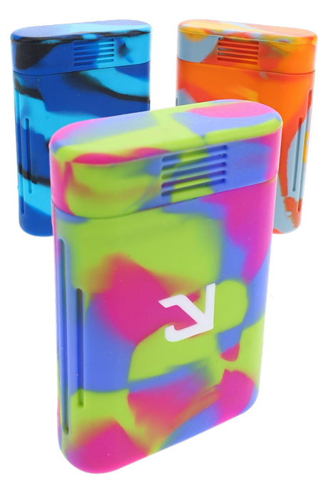 Assorted Eyce Solo silicone hand pipes grouped together in mixed colorways for compact dugout-style smoking