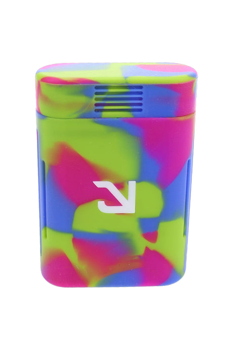 Single Eyce Solo silicone hand pipe in assorted colorway shown front-facing with compact all-in-one design