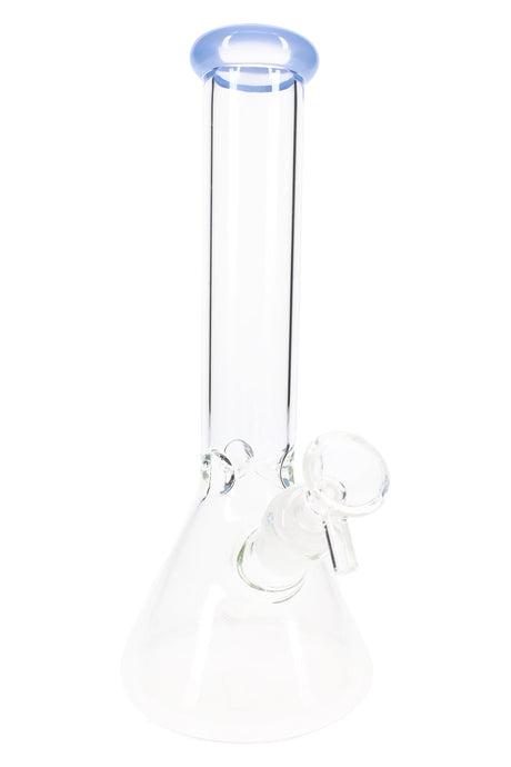 10" Colored Rim Glass on Glass Beaker Water Pipe - WP2292