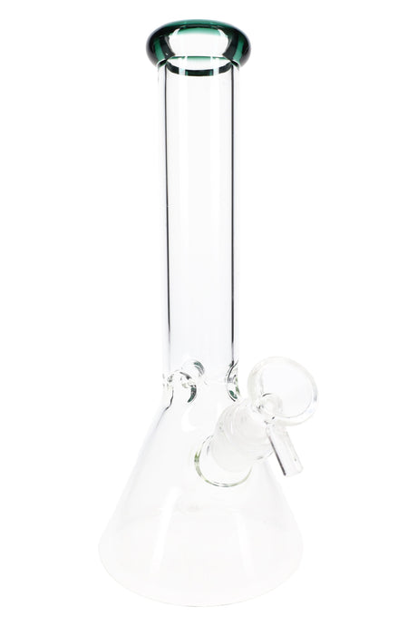 10" Colored Rim Glass on Glass Beaker Water Pipe - WP2292