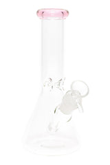 8" Small Colored Glass on Glass Beaker Water Pipe - WP2346