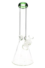 Clear Beaker Glass Bong “Ice Vault” – Ice Pinch – 9 mm – 13.5″ – Assorted Colors