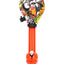 Gas mask bong with skull-base acrylic tube and multicolor decal mask featuring large eye windows.