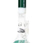 ROOR Tech 14-inch multicolor beaker water pipe in green and white with showerhead perc, removable downstem and herb bowl.