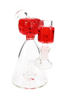 6" Small Stemless GoG Fluid Filled Spider Hero Beaker Water Pipe with Showerhead Perc - WP2748