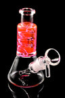 Mini Glass Beaker Bong “Chill Coil” – Fluid-Filled Neck – Assorted Colors
