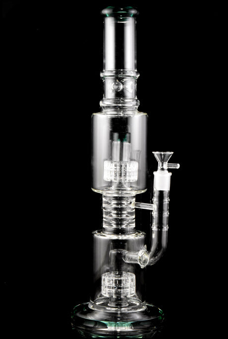 Glass Straight Tube Bong “Matrix Maker” – Double Matrix Perc – GoG