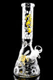Medium Glow in the Dark Beeker GoG Water Pipe with Ice Pinch - WP2856