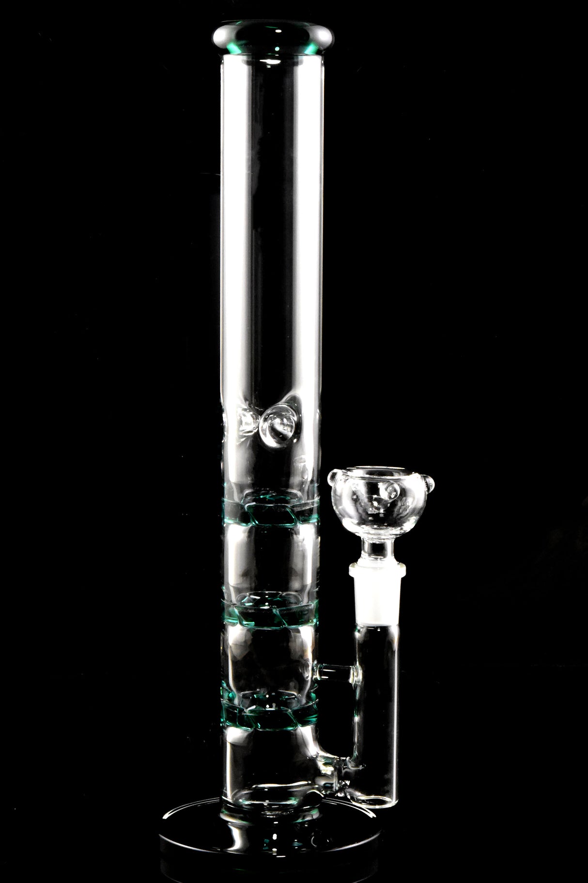 12" Medium GoG Straight Shooter Water Pipe with Triple Vortex Percs - WP2872