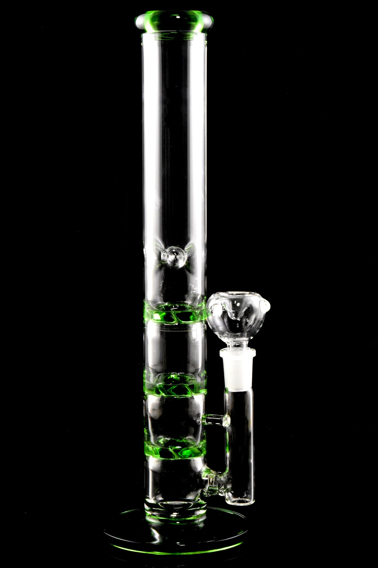 12" Medium GoG Straight Shooter Water Pipe with Triple Vortex Percs - WP2872