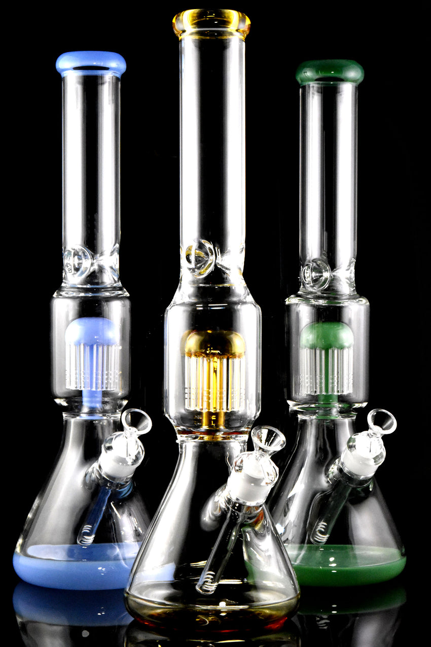 Large Glass on Glass Beaker Water Pipe with Tree Perc - WP2882