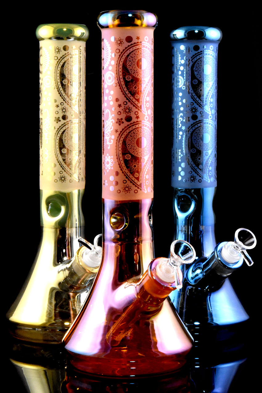 Medium Frosted GoG Metallic Beaker Water Pipe - WP2885