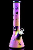 Large Metallic Spider Glass on Glass Beaker Water Pipe - WP2891