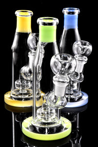 Small Neon GoG Stemless Bottle Water Pipe with Showerhead Perc - WP2903