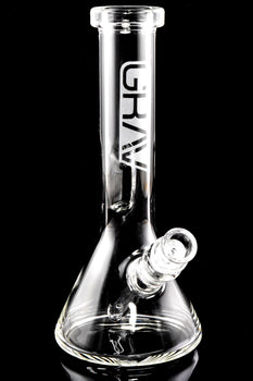 Grav Small Clear Beaker Base Water Pipe - WP2911