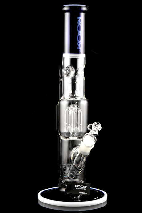 RooR Tech 15" Multicolor Glass Straight Shooter Water Pipe with Tree Perc - WP2932