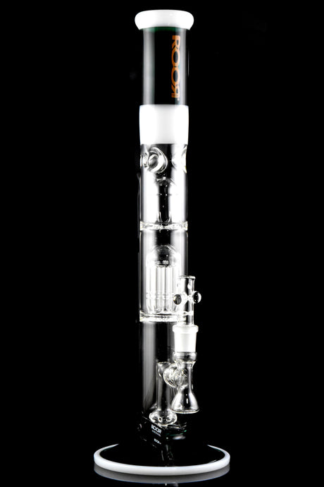 RooR Tech Multicolor 18" Stemless GoG Straight Shooter Water Pipe with Multi Percs - WP2940