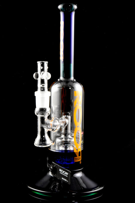 RooR Tech 12" Multicolor GoG Stemless Water Pipe with Barrel Perc - WP2944