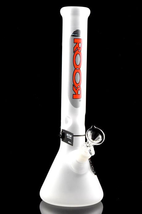 RooR 14" Frosted Glass on Glass Beaker Water Pipe - WP2948