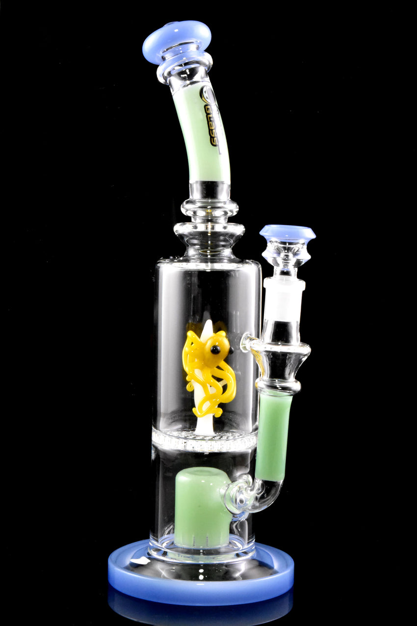 Large Multicolor GoG Straight Shooter Water Pipe with Octopus Honeycomb Perc - WP2971