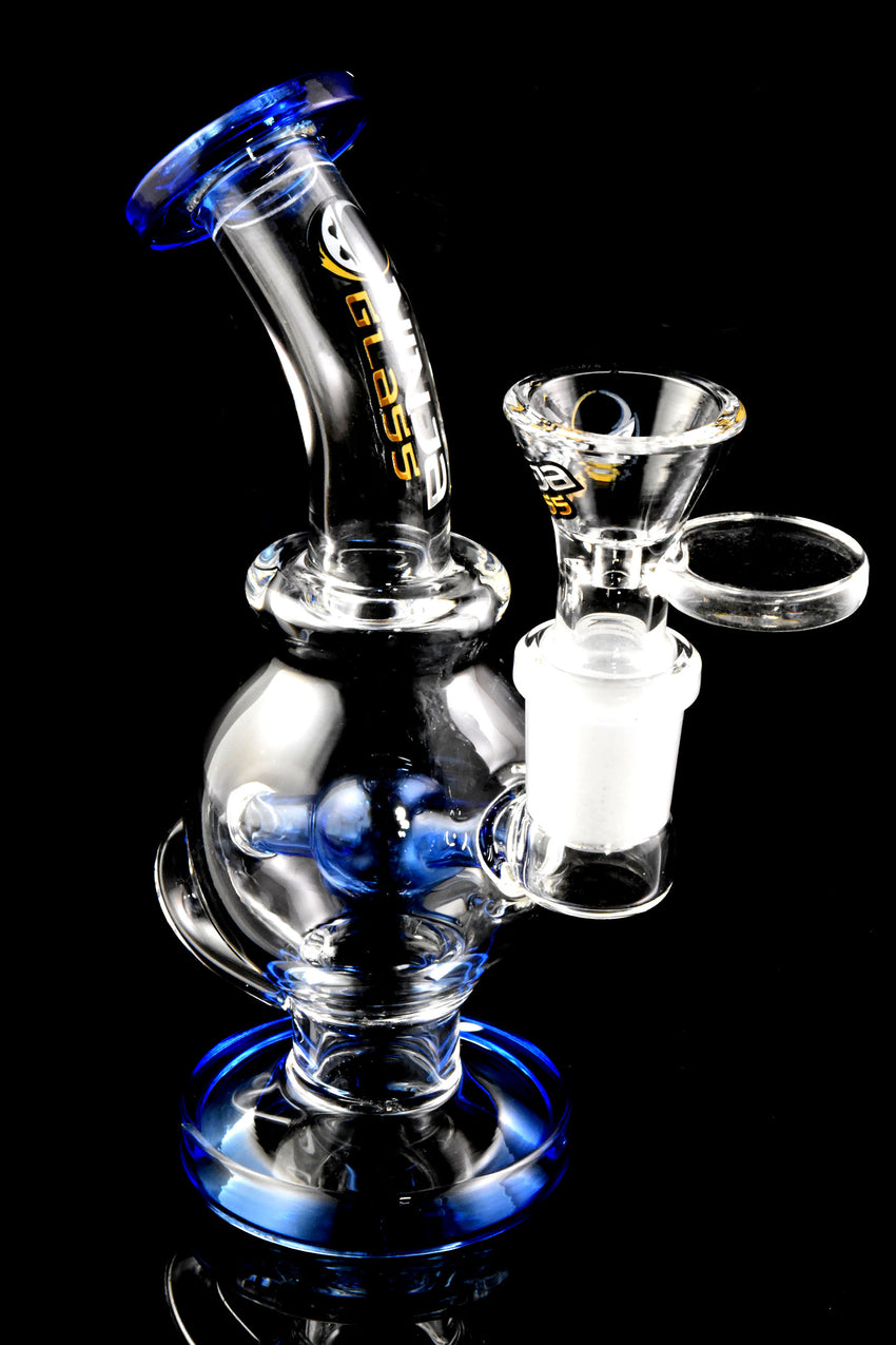Mini Stemless GoG Colorful Recycler Water Pipe - WP2974