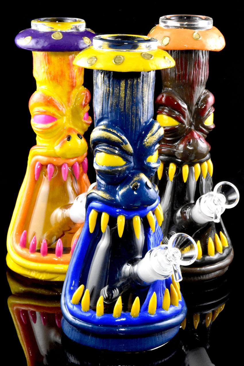 Small Colorful Resin Monster GoG Beaker Water Pipe - WP2979