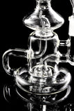 Small Glass on Glass Stemless Recycler Water Pipe with Showerhead Perc - WP2990