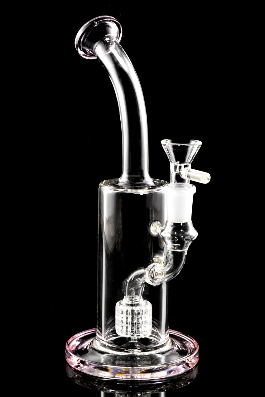 Small Glass on Glass Straight Shooter Water Pipe with Matrix Perc - WP2998