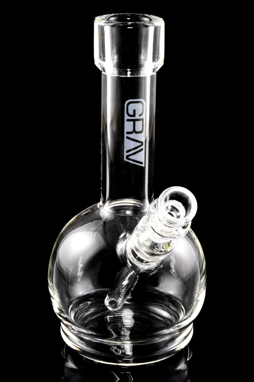 Grav Mini Clear Round Base Water Pipe - WP3001