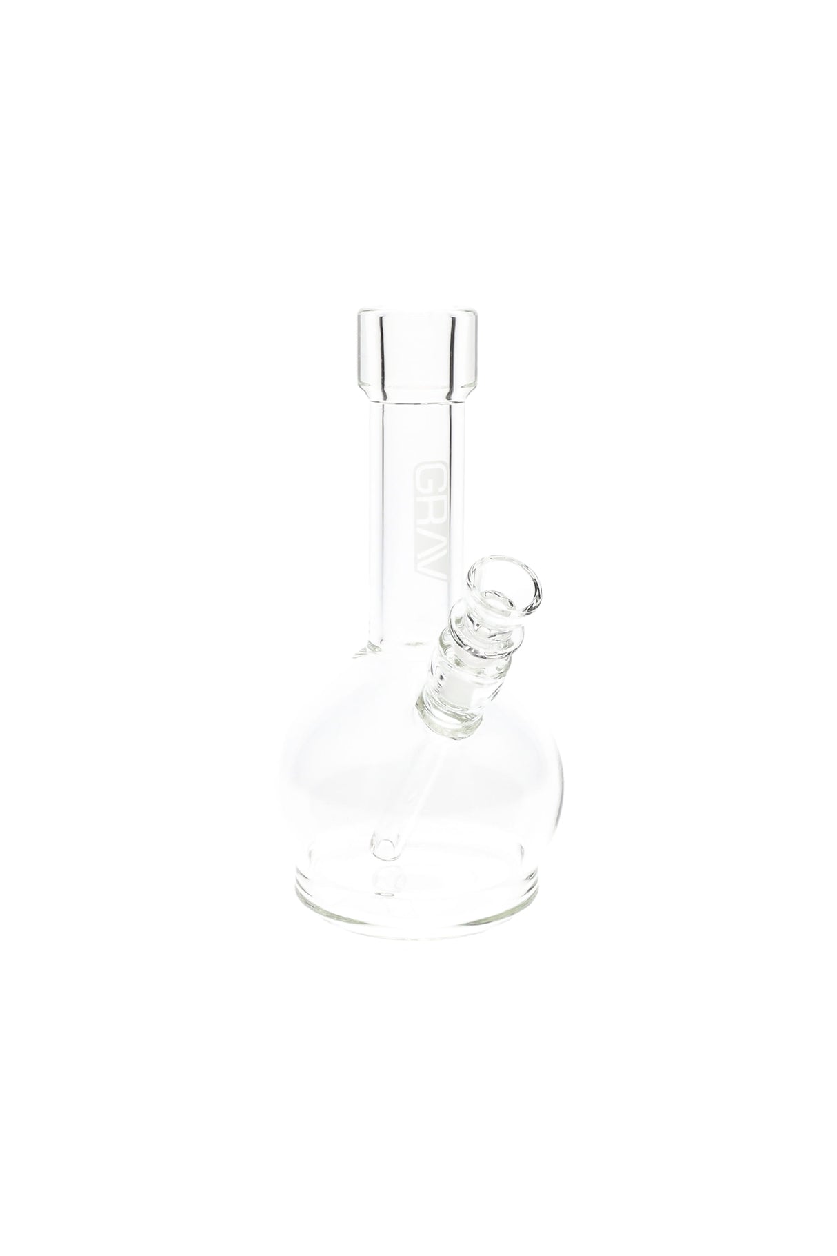 Grav Mini Clear Round Base Water Pipe - WP3001