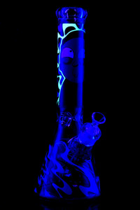 Large Glow in the Dark R&M GoG Beaker Water Pipe - WP3002