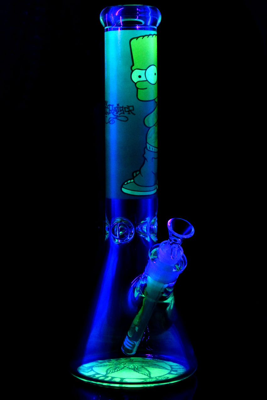 Large Glow in the Dark Simpsons GoG Beaker Water Pipe - WP3004