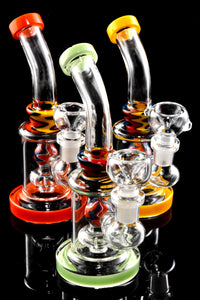 Small Glass on Glass Reverse Straight Shooter with Showerhead Perc - WP3006