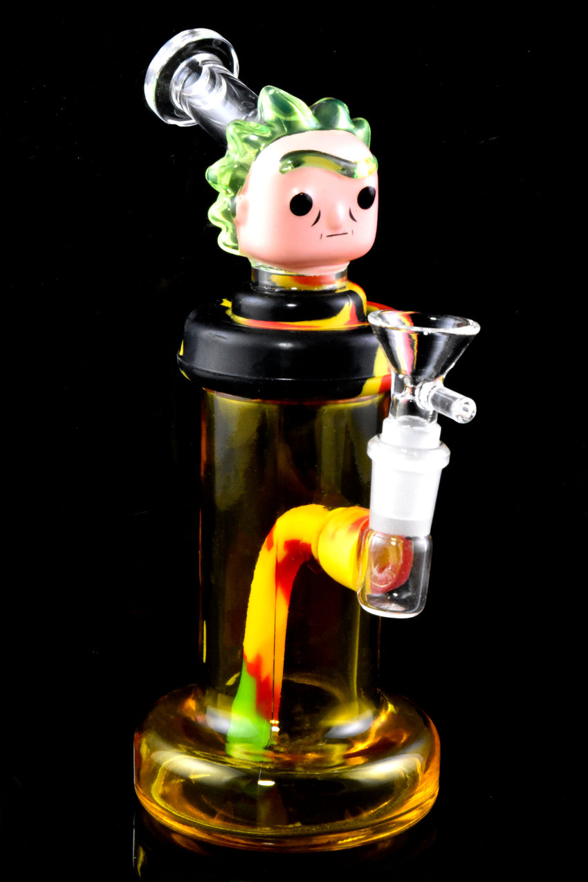 Colorful Glass and Silicone Character Water Pipe - WP3008