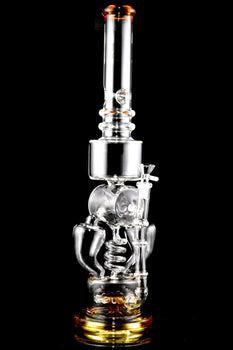 Large Stemless GoG Recycler Water Pipe with Sprinkler Perc - WP3011
