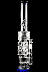 "The Colossus" 19" Large Thick Stemless Glass on Glass Straight Shooter Recycler Water Pipe with Sprinkler Perc - WP3014