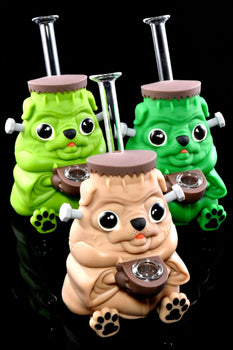 Colorful Silicone FrankenPug Water Pipe - WP3025