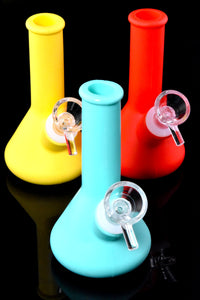 Small Bright Colorful Silicone Beaker Water Pipe - WP3026