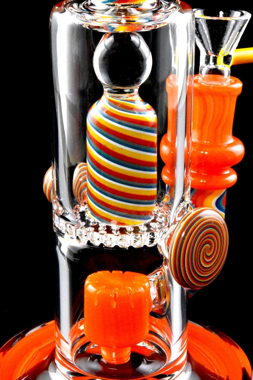 Medium Stemless Colorful Reverse GoG Water Pipe with Multi Percs - WP3039