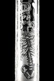 Large Frosted Glass on Glass Design Beaker Water Pipe - WP3044