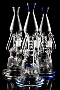Medium Stemless Recycler GoG Water Pipe with Sprinkler Tree Perc - WP3047