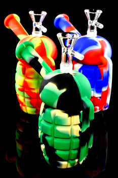Small Multicolor Silicone Grenade Water Pipe - WP3052