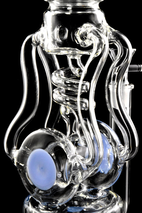15" Large Stemless GoG Spiral Recycler Water Pipe with Sprinkler Perc - WP3059
