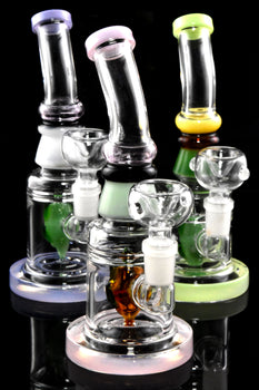 Small Neon GoG Stemless Water Pipe with Critter Perc - WP3065