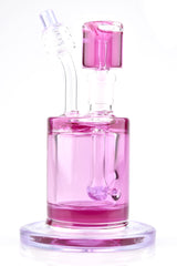 7" Small Fluid Filled Colorful Glass on Glass Water Pipe - WP3101