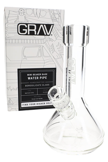 GRAV Mini Beaker Glass Bong – 6″ – Clear